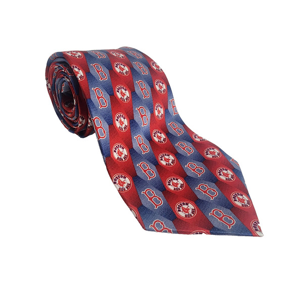 Eagles Wings Boston Red Sox Necktie Logo 100% Silk - NWT - Picture 1 of 5